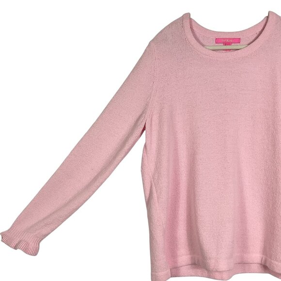 NWT Lilly Pulitzer Calloway Chenille Sweater, Pink Blossom, XL, Style 004498 - Picture 6 of 11
